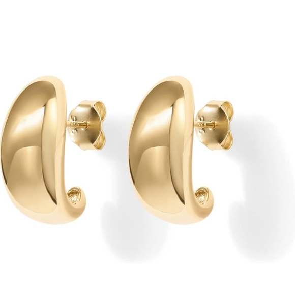 pavoi Jewelry - Pavoi Dome Huggie Earring gold over sterling silver New in Box